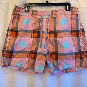 Vilebrequin swim trunks orange check